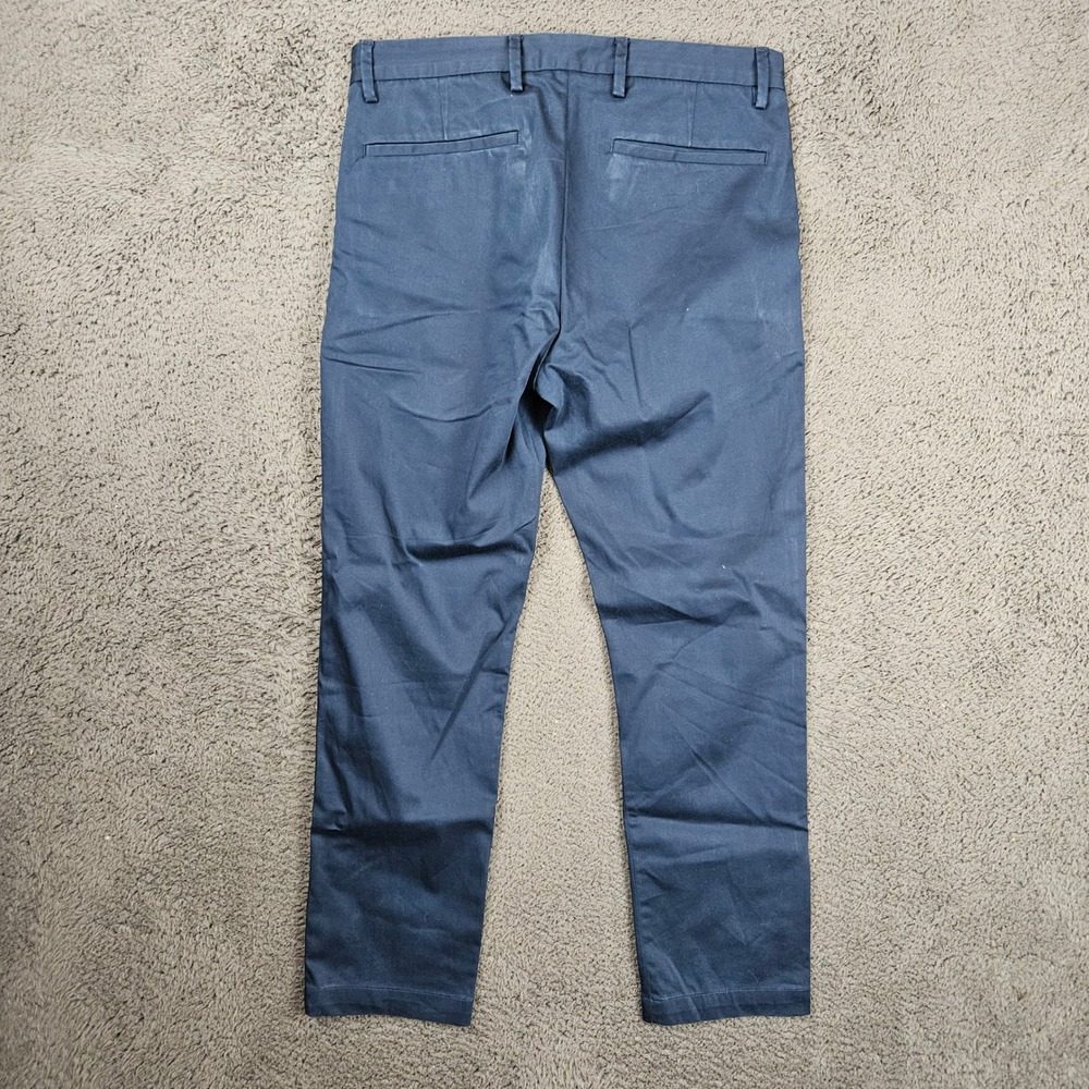 Theory Mens Navy Blue Slim Fit Chino Pants Size 32 - Picture 8 of 9